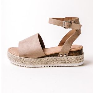 Miranda Espadrille Sandal in Taupe